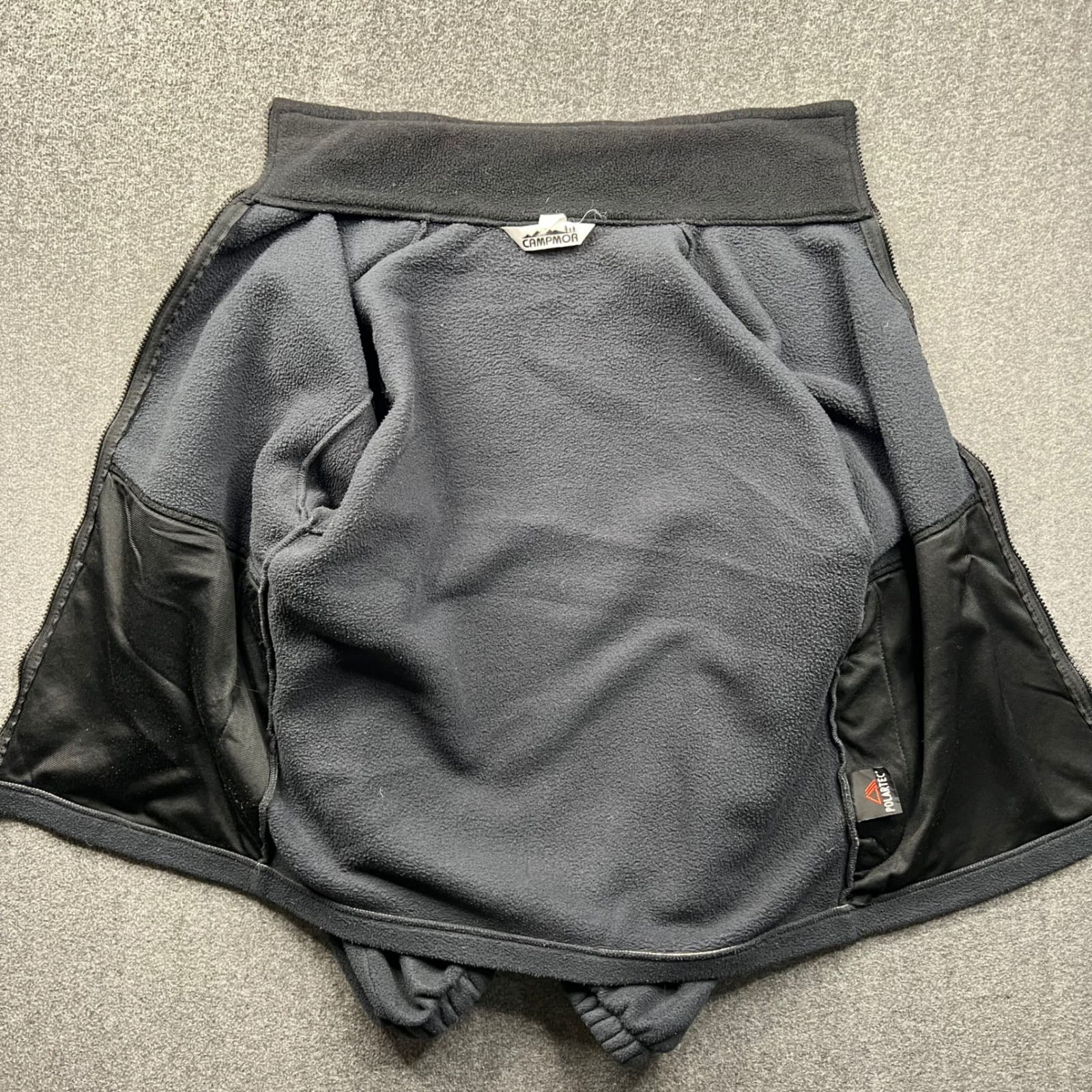 Vintage Campmor Fleece Jacket Mens M Gray Polartec Full Zip Mock Neck Outdoor — image 2 of 8
